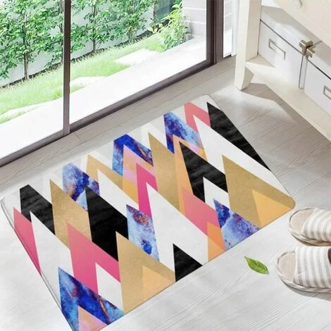 Tapis De Bain,Paillasson Antidérapant à Rayures Géométriques, Paillasson De Sol Pour Salon, Balcon, Chambre à - Type 13-400MMx600MM FUIENKO 3 Tapis De Bain,Paillasson Antidérapant à Rayures Géométriques, Paillasson De Sol Pour Salon, Balcon, Chambre à - Type 13-400MMx600MM FUIENKO – Image 3