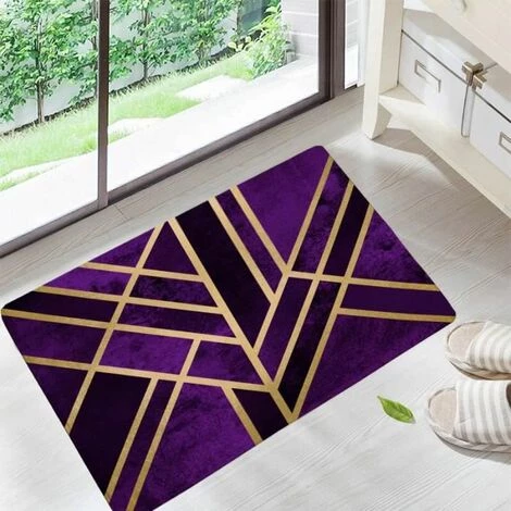 Tapis De Bain,Paillasson Antidérapant à Rayures Géométriques, Paillasson De Sol Pour Salon, Balcon, Chambre à - Type 13-400MMx600MM FUIENKO 4 Tapis De Bain,Paillasson Antidérapant à Rayures Géométriques, Paillasson De Sol Pour Salon, Balcon, Chambre à - Type 13-400MMx600MM FUIENKO – Image 4