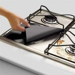 PERLE RARE Lot De 12 Protections D'écran Universelles Pour Cuisinière à Gaz Antiadhésives En Téflon Réutilisables Pour Cuisinière à Gaz | Protection Rapide 10,6" X 10,6" -Tapis et paillasson Soldes 59967057 4