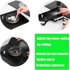 PERLE RARE Lot De 12 Protections D'écran Universelles Pour Cuisinière à Gaz Antiadhésives En Téflon Réutilisables Pour Cuisinière à Gaz | Protection Rapide 10,6" X 10,6" -Tapis et paillasson Soldes 59967057 5