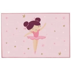 CIJEP Tapis Danseuse Ballerine Rose - 80x120 Cm - Multicolor