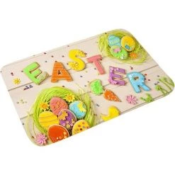 DENUOTOP Pâques Paillasson De Pâques De Lapin Tapis D'Entrée De Lapin Tapis De Bienvenue Antidérapants Tapis De Salle De Bains Décoratif Pour Maison Cuisine(40 * 60cm)——E