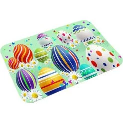 DENUOTOP Pâques Paillasson De Pâques De Lapin Tapis D'Entrée De Lapin Tapis De Bienvenue Antidérapants Tapis De Salle De Bains Décoratif Pour Maison Cuisine(40 * 60cm)