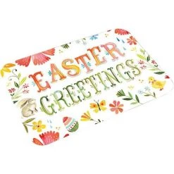 DENUOTOP Pâques Paillasson De Pâques De Lapin Tapis D'Entrée De Lapin Tapis De Bienvenue Antidérapants Tapis De Salle De Bains Décoratif Pour Maison Cuisine(40 * 60cm)——G