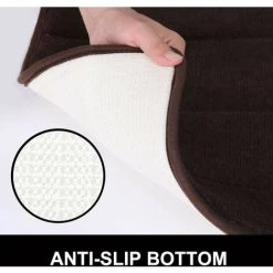DENUOTOP Paillasson Tapis De Bain En Mousse à Mémoire De Forme Tapis De Bain Absorbant Antidérapant Tapis De Bain Lavable - 40 X 60 Cm, Marron 7 DENUOTOP Paillasson Tapis De Bain En Mousse à Mémoire De Forme Tapis De Bain Absorbant Antidérapant Tapis De Bain Lavable - 40 X 60 Cm, Marron -Tapis et paillasson Soldes 60008641 3