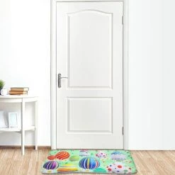 MINKUROW Tapis De Joyeuses Pâques Tapis De Porte Oeuf De Printemps Paillasson De Pâques Fleur Paillasson De Bienvenue Intérieur Et Extérieur De Pâques, 23,6 X 15,7 Pouces -Tapis et paillasson Soldes 60013786 3