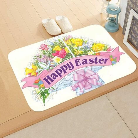 MINKUROW Paillasson De Pâques De Lapin Tapis D'Entrée De Lapin Tapis De Bienvenue Antidérapants Tapis De Salle De Bains Décoratif Pour Maison Cuisine(40 * 60cm)——D 2 MINKUROW Paillasson De Pâques De Lapin Tapis D'Entrée De Lapin Tapis De Bienvenue Antidérapants Tapis De Salle De Bains Décoratif Pour Maison Cuisine(40 * 60cm)——D – Image 2