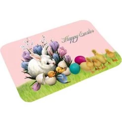 MINKUROW Décoration De La Maison De Pâques, Tapis De Pâques Bienvenue Paillassons Accueil Tapis Tapis De Décoration Tapis De Salon -Tapis et paillasson Soldes 60016039 4