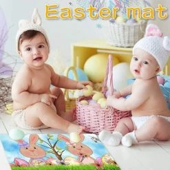 MINKUROW Décoration De La Maison De Pâques, Tapis De Pâques Bienvenue Paillassons Accueil Tapis Tapis De Décoration Tapis De Salon -Tapis et paillasson Soldes 60016039 5