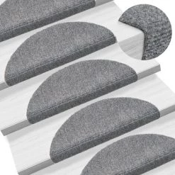 Topdeal Tapis Autoadhésifs De Marches 10 Pcs Gris Clair 56x17x3 Cm FF149681_FR