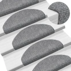 Topdeal Tapis Autoadhésifs De Marches 10 Pcs Gris Clair 65x21x4 Cm FF149705_FR
