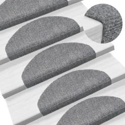 Topdeal Tapis Autoadhésifs De Marches 5 Pcs Gris Clair 65x21x4 Cm FF149704_FR