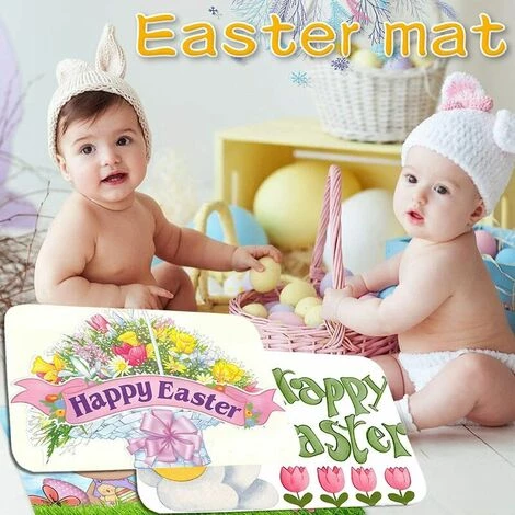 STARLIGHT Décoration De La Maison De Pâques, Tapis De Pâques Bienvenue Paillassons Accueil Tapis Tapis De Décoration Tapis De SalonB,STAR.L 5 STARLIGHT Décoration De La Maison De Pâques, Tapis De Pâques Bienvenue Paillassons Accueil Tapis Tapis De Décoration Tapis De SalonB,STAR.L – Image 5