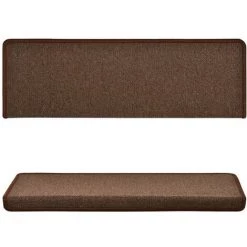 VidaXL Tapis D'escalier 5 Pcs 65x25 Cm Marron - Brun 8 VidaXL Tapis D'escalier 5 Pcs 65x25 Cm Marron - Brun -Tapis et paillasson Soldes 60078670 4