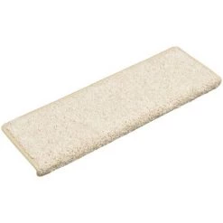 VidaXL Tapis D'escalier 10 Pcs 65x25 Cm Blanc - Blanc -Tapis et paillasson Soldes 60078678 3