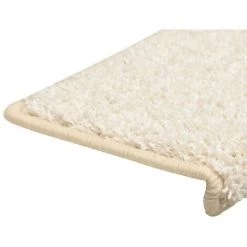 VidaXL Tapis D'escalier 10 Pcs 65x25 Cm Blanc - Blanc -Tapis et paillasson Soldes 60078678 5
