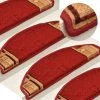 VidaXL Tapis D'escalier Autoadhésifs 5 Pcs 65x25 Cm Rouge - Rouge