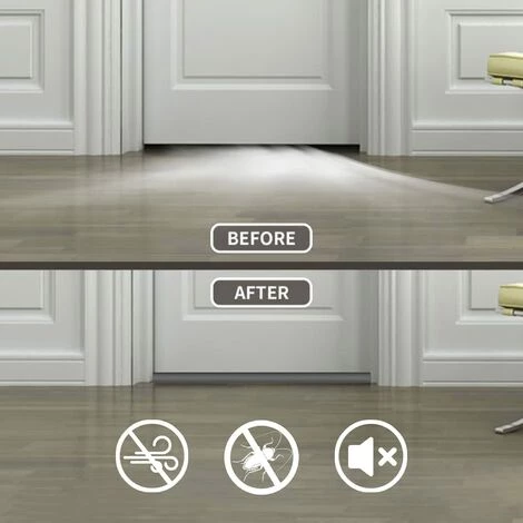 DENUOTOP Bas De Porte Double Isolation, Joint De Fond De Porte,Bas De Portes Isolant Froid, Isolation Thermique, Résistante Aux Insectes, Au Vent Et à La Poussière(Gris) 3 DENUOTOP Bas De Porte Double Isolation, Joint De Fond De Porte,Bas De Portes Isolant Froid, Isolation Thermique, Résistante Aux Insectes, Au Vent Et à La Poussière(Gris) – Image 3