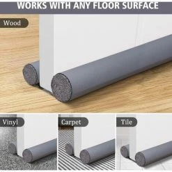 DENUOTOP Bas De Porte Double Isolation, Joint De Fond De Porte,Bas De Portes Isolant Froid, Isolation Thermique, Résistante Aux Insectes, Au Vent Et à La Poussière(Gris) 9 DENUOTOP Bas De Porte Double Isolation, Joint De Fond De Porte,Bas De Portes Isolant Froid, Isolation Thermique, Résistante Aux Insectes, Au Vent Et à La Poussière(Gris) -Tapis et paillasson Soldes 60103029 5