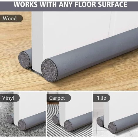 DENUOTOP Bas De Porte Double Isolation, Joint De Fond De Porte,Bas De Portes Isolant Froid, Isolation Thermique, Résistante Aux Insectes, Au Vent Et à La Poussière(Gris) 5 DENUOTOP Bas De Porte Double Isolation, Joint De Fond De Porte,Bas De Portes Isolant Froid, Isolation Thermique, Résistante Aux Insectes, Au Vent Et à La Poussière(Gris) – Image 5