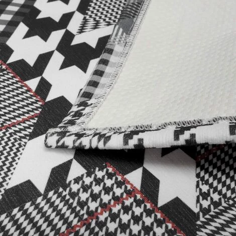 EMMEVI Tapis Chambre Salon Cuisine Salle De Bains Hall Design Moderne Écossais Antidérapant - 54x100 Cm 2 EMMEVI Tapis Chambre Salon Cuisine Salle De Bains Hall Design Moderne Écossais Antidérapant - 54x100 Cm – Image 2