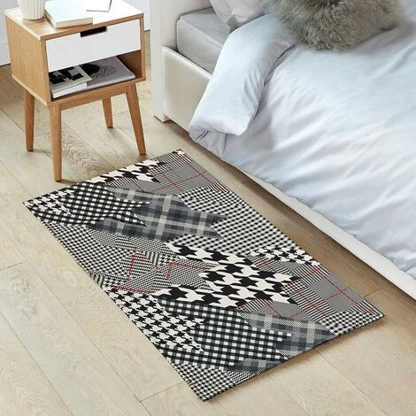 EMMEVI Tapis Chambre Salon Cuisine Salle De Bains Hall Design Moderne Écossais Antidérapant - 54x100 Cm 4 EMMEVI Tapis Chambre Salon Cuisine Salle De Bains Hall Design Moderne Écossais Antidérapant - 54x100 Cm – Image 4