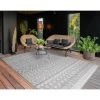 Paco Home Tapis Intérieur & Extérieur Balcon Terrasse Cuisine Motif Ethnique Boho Moderne 60x100 Cm, Gris 3