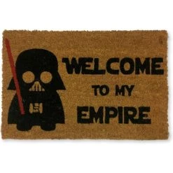 PESCE Tapis Entree Exterieur | Paillasson Exterieur, Fibre De Coco Avec Base Antidérapant En PVC, 40x60x1.5 Cm. Tapis Antiderapant Et Absorbant | Paillasson Original Welcome To My Empire