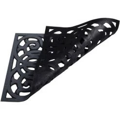 PESCE Paillasson Décoratif D'extérieur En Caoutchouc Antidérapant - Très Résistant - 60 X 40 Cm - Gris 8 PESCE Paillasson Décoratif D'extérieur En Caoutchouc Antidérapant - Très Résistant - 60 X 40 Cm - Gris -Tapis et paillasson Soldes 60170117 4