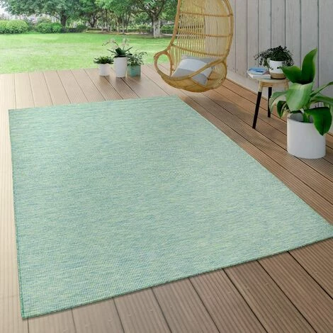 PESCE Tapis Extérieur Balcon Terrasse Gris Rose Vert Couleurs Pastel Tissage À Plat, Dimension:60x100 Cm, Couleur:Turquoise 1 PESCE Tapis Extérieur Balcon Terrasse Gris Rose Vert Couleurs Pastel Tissage À Plat, Dimension:60x100 Cm, Couleur:Turquoise