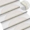 VidaXL Tapis D'escalier 5 Pcs 56x20 Cm Blanc - Blanc
