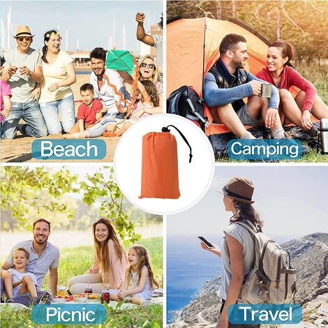 HIASDFLS Tapis De Pique-Nique Tapis De Sol Léger Et Imperméable Mini Tapis De Plage Pliant Camping En Plein Air Tapis Étanche À L'Humidité-Pour Le Camping, Les Voyages, La Randonnée, Les Festivals Et Les Sports Orange 1.4*1.5 5 HIASDFLS Tapis De Pique-Nique Tapis De Sol Léger Et Imperméable Mini Tapis De Plage Pliant Camping En Plein Air Tapis Étanche À L'Humidité-Pour Le Camping, Les Voyages, La Randonnée, Les Festivals Et Les Sports Orange 1.4*1.5 – Image 5