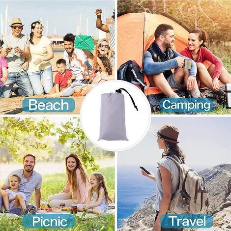 HIASDFLS Tapis De Pique-Nique Tapis De Sol Léger Et Imperméable Mini Tapis De Plage Pliant Camping En Plein Air Tapis Étanche À L'Humidité-Pour Le Camping, Les Voyages, La Randonnée, Les Festivals Et Les Sports Gris Clair 2*2.1 5 HIASDFLS Tapis De Pique-Nique Tapis De Sol Léger Et Imperméable Mini Tapis De Plage Pliant Camping En Plein Air Tapis Étanche À L'Humidité-Pour Le Camping, Les Voyages, La Randonnée, Les Festivals Et Les Sports Gris Clair 2*2.1 – Image 5