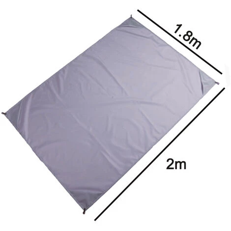 HIASDFLS Tapis De Pique-Nique Tapis De Sol Léger Et Imperméable Mini Tapis De Plage Pliable Camping En Plein Air Tapis Étanche À L'Humidité-Pour Le Camping, Les Voyages, La Randonnée, Les Festivals Et Les Sports Gris Clair 1.8-2 2 HIASDFLS Tapis De Pique-Nique Tapis De Sol Léger Et Imperméable Mini Tapis De Plage Pliable Camping En Plein Air Tapis Étanche À L'Humidité-Pour Le Camping, Les Voyages, La Randonnée, Les Festivals Et Les Sports Gris Clair 1.8-2 – Image 2