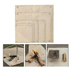 MONLY Camping Tissu Ignifuge Ignifuge Tapis Isolant Couverture Verre Enduit Coussin D'isolation Thermique