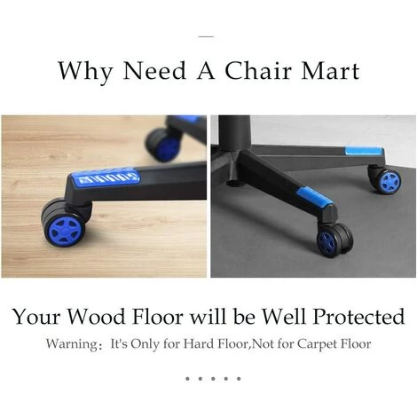 Tapis De Chaise De Bureau GTPLAYER Protège-Sol Pour Planchers En Bois Massif Et Carrelage De 120 X 90 Cm Transparent En Fibre Polyester Antidérapant Et Non-Courbe (Gris) 2 Tapis De Chaise De Bureau GTPLAYER Protège-Sol Pour Planchers En Bois Massif Et Carrelage De 120 X 90 Cm Transparent En Fibre Polyester Antidérapant Et Non-Courbe (Gris) – Image 2