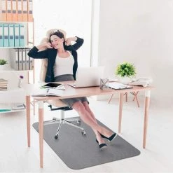 Tapis De Chaise De Bureau GTPLAYER Protège-Sol Pour Planchers En Bois Massif Et Carrelage De 120 X 90 Cm Transparent En Fibre Polyester Antidérapant Et Non-Courbe (Gris) 8 Tapis De Chaise De Bureau GTPLAYER Protège-Sol Pour Planchers En Bois Massif Et Carrelage De 120 X 90 Cm Transparent En Fibre Polyester Antidérapant Et Non-Courbe (Gris) -Tapis et paillasson Soldes 60312590 4