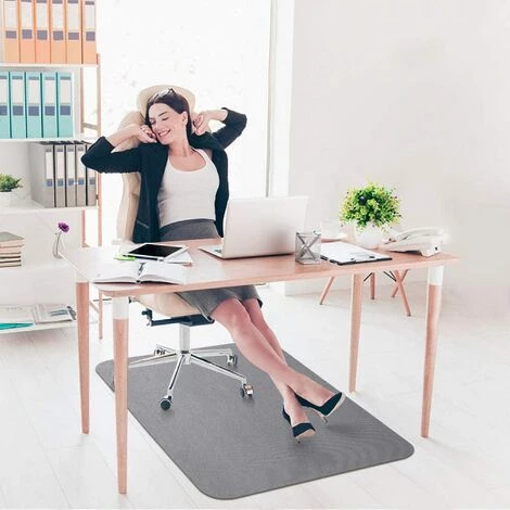 Tapis De Chaise De Bureau GTPLAYER Protège-Sol Pour Planchers En Bois Massif Et Carrelage De 120 X 90 Cm Transparent En Fibre Polyester Antidérapant Et Non-Courbe (Gris) 4 Tapis De Chaise De Bureau GTPLAYER Protège-Sol Pour Planchers En Bois Massif Et Carrelage De 120 X 90 Cm Transparent En Fibre Polyester Antidérapant Et Non-Courbe (Gris) – Image 4