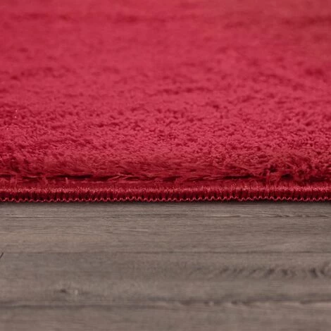 Paco Home Tapis, Tapis À Poils Ras Doux Pour Salon, Doux, Lavable, Rouge 60x100 Cm 2 Paco Home Tapis, Tapis À Poils Ras Doux Pour Salon, Doux, Lavable, Rouge 60x100 Cm – Image 2