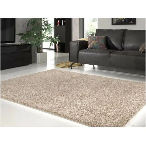 NAZAR TRENDY Tapis De Salon Shaggy En Polypropylene - 120 X 160 Cm - Beige 2 NAZAR TRENDY Tapis De Salon Shaggy En Polypropylene - 120 X 160 Cm - Beige – Image 2