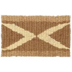 Relaxdays Paillasson En Jute, Tissé Main, Robuste, Motif Géométrique, 60x40cm, Pour Intérieur Et Extérieur, Marron/crème
