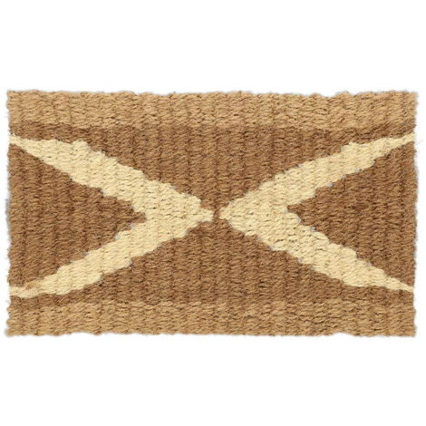 Relaxdays Paillasson En Jute, Tissé Main, Robuste, Motif Géométrique, 60x40cm, Pour Intérieur Et Extérieur, Marron/crème 1 Relaxdays Paillasson En Jute, Tissé Main, Robuste, Motif Géométrique, 60x40cm, Pour Intérieur Et Extérieur, Marron/crème