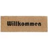Relaxdays Paillasson En Fibres De Coco, Inscription, Antidérapant, 75 X 25 Cm, Pour Intérieur Et Extérieur, Nature