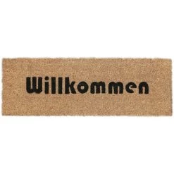 Relaxdays Paillasson En Fibres De Coco, Inscription, Antidérapant, 75 X 25 Cm, Pour Intérieur Et Extérieur, Nature