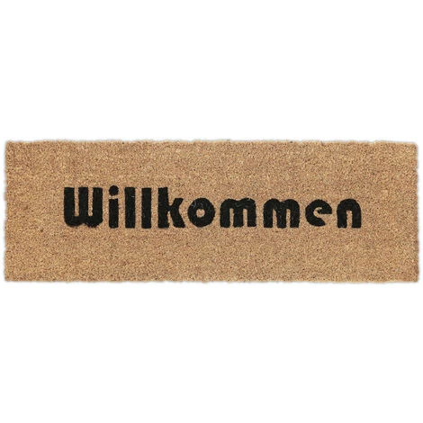 Relaxdays Paillasson En Fibres De Coco, Inscription, Antidérapant, 75 X 25 Cm, Pour Intérieur Et Extérieur, Nature 1 Relaxdays Paillasson En Fibres De Coco, Inscription, Antidérapant, 75 X 25 Cm, Pour Intérieur Et Extérieur, Nature