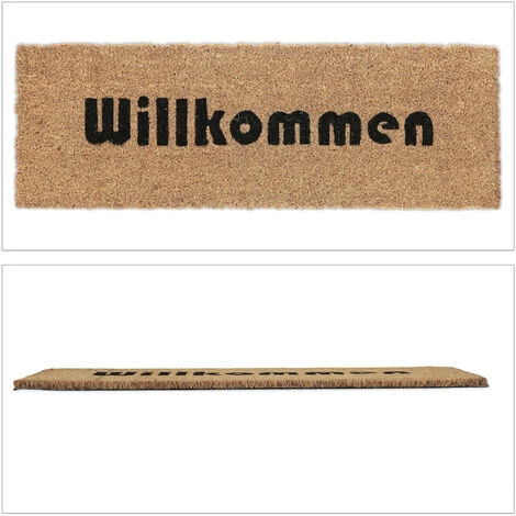 Relaxdays Paillasson En Fibres De Coco, Inscription, Antidérapant, 75 X 25 Cm, Pour Intérieur Et Extérieur, Nature 2 Relaxdays Paillasson En Fibres De Coco, Inscription, Antidérapant, 75 X 25 Cm, Pour Intérieur Et Extérieur, Nature – Image 2