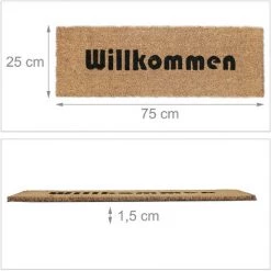 Relaxdays Paillasson En Fibres De Coco, Inscription, Antidérapant, 75 X 25 Cm, Pour Intérieur Et Extérieur, Nature 9 Relaxdays Paillasson En Fibres De Coco, Inscription, Antidérapant, 75 X 25 Cm, Pour Intérieur Et Extérieur, Nature -Tapis et paillasson Soldes 60563810 5