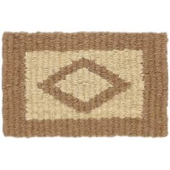 Relaxdays Paillasson En Jute, Tissé Main, Robuste, Motif Géométrique, 60x40cm, Pour Intérieur Et Extérieur, Marron/crème