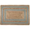 HOMEMAISON Tapis Déco En Jute Fantaisie Sauge 60 X 90 Cm