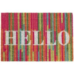 Relaxdays Paillasson, Fibres Coco, Inscription, Résistant Aux Intempéries, 60 X 40 Cm, Intérieur, Extérieur, Multicolore